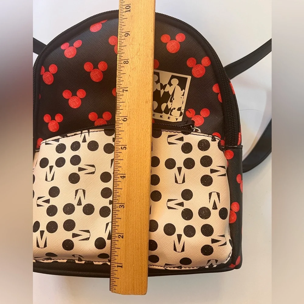 Red Mickey Mouse on Black with Cream Mini Backpack Dani by Danielle Nicole.